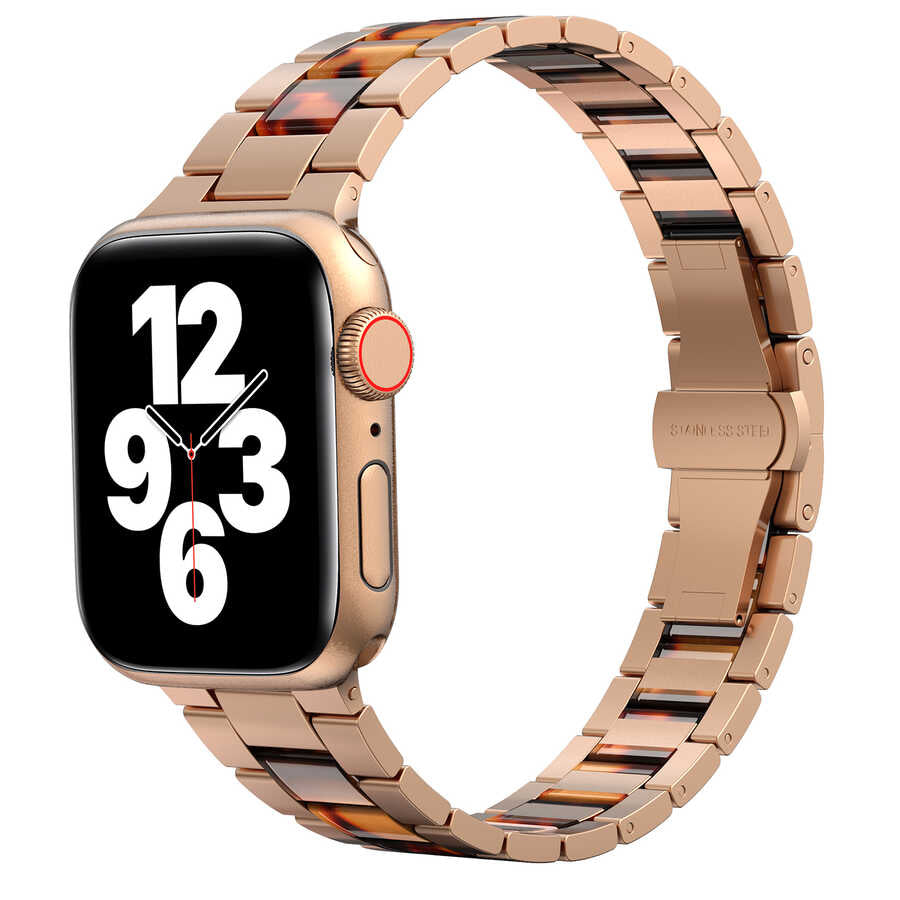 Apple Watch 42mm Wiwu Resin Steel Belt Metal Kordon Gold