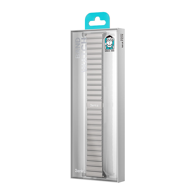 Apple Watch 44mm Benks Aero Titan Serisi Titanyum Metal Kordon Titanyum