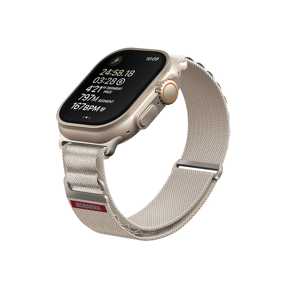 Apple Watch 44mm SkinArma Kobu Hasır Kordon Siyah