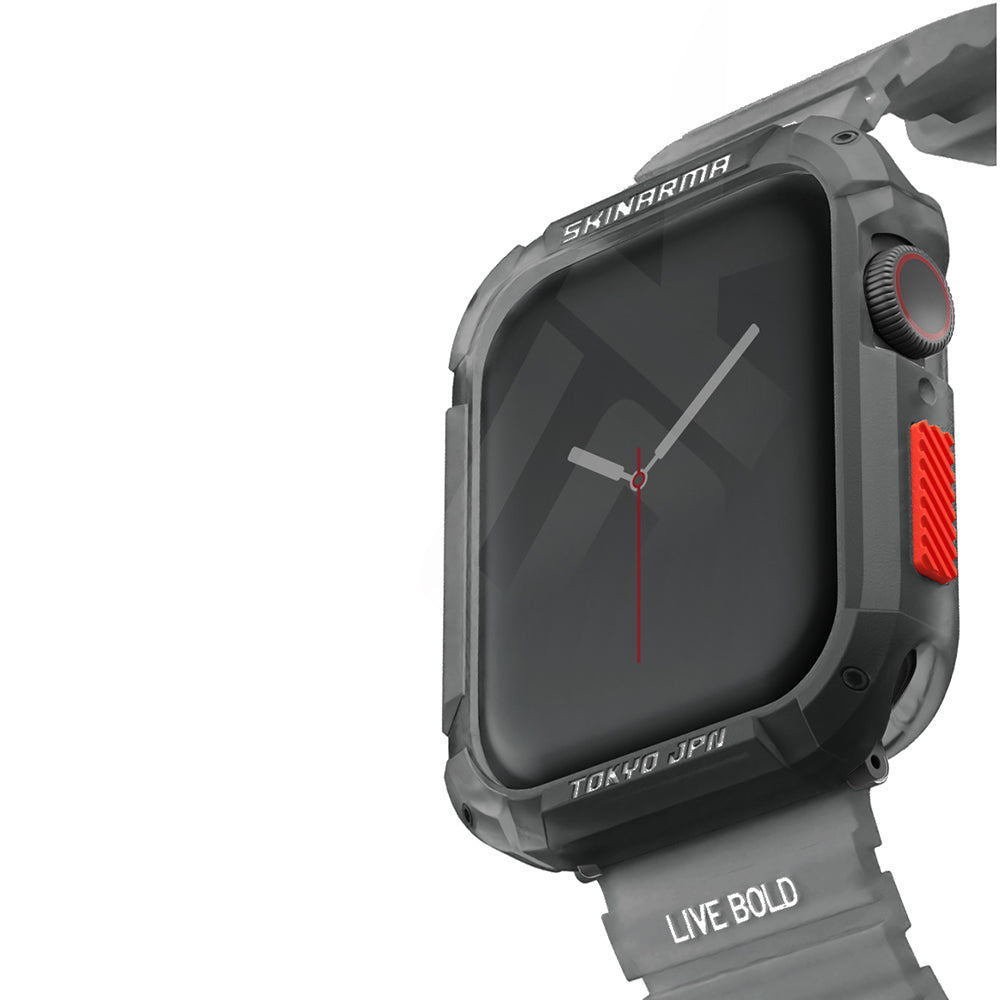 Apple Watch 44mm SkinArma Kurono Buzlu Tasarım Sert PC Kasa Koruyucu Beyaz