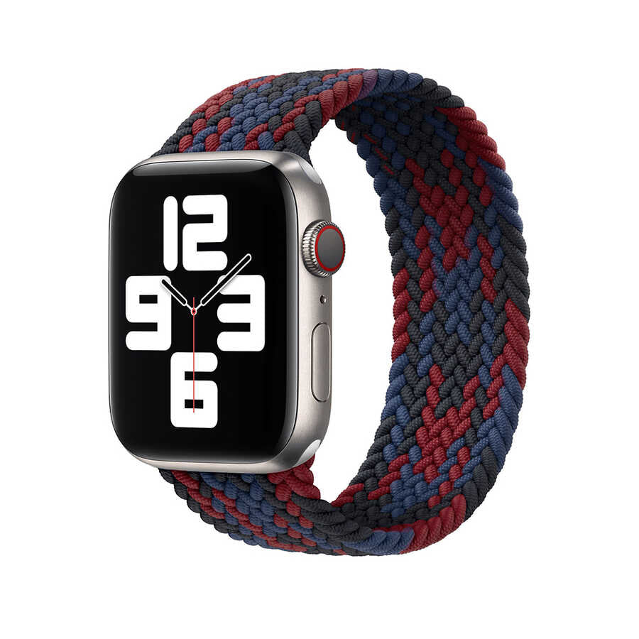 Apple Watch 44mm Wiwu Braided Solo Loop Contrast Color Medium Kordon NO2