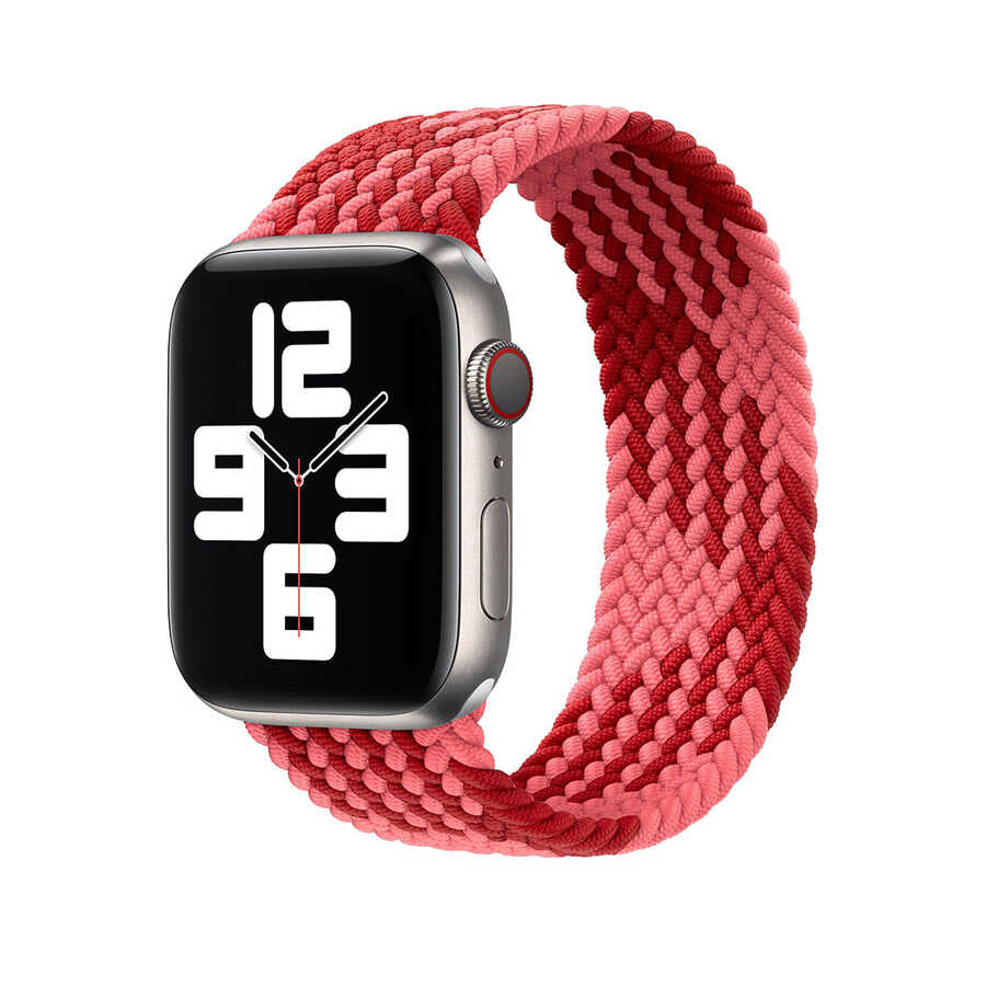 Apple Watch 44mm Wiwu Braided Solo Loop Contrast Color Small Kordon NO2
