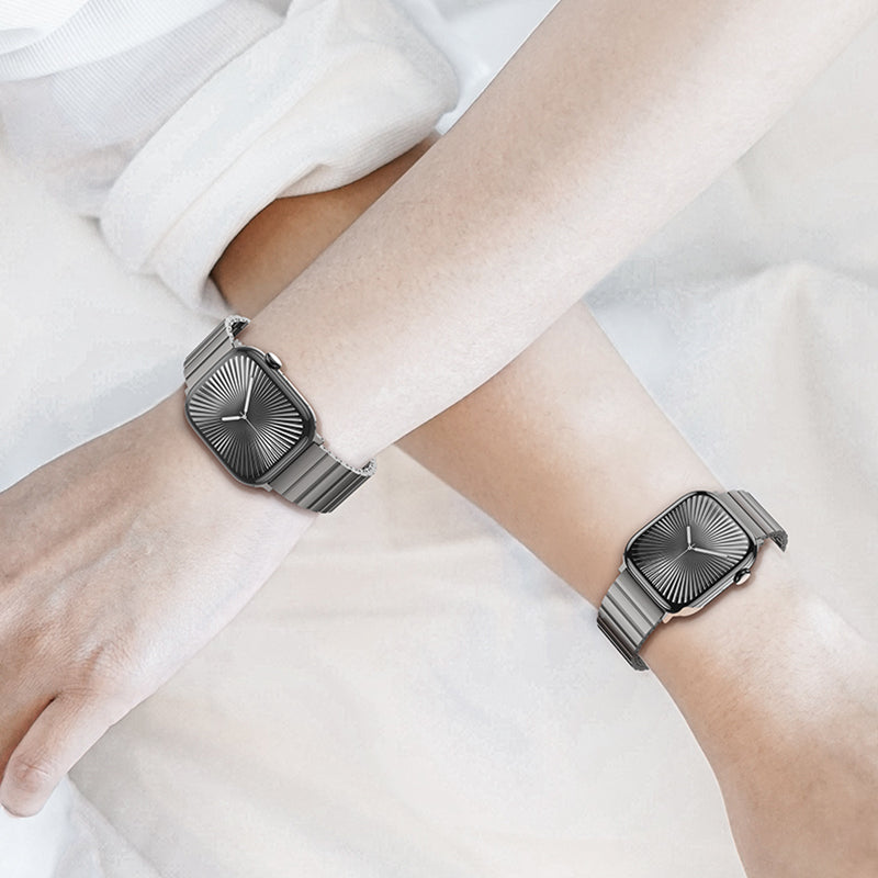 Apple Watch 7 45mm Benks Aero Titan Serisi Titanyum Metal Kordon Titanyum