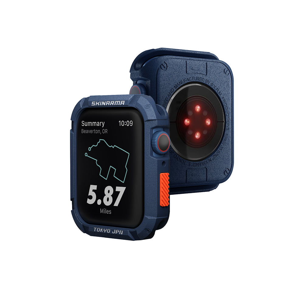 Apple Watch 7 45mm SkinArma Kurono Buzlu Tasarım Sert PC Kasa Koruyucu Koyu Yeşil