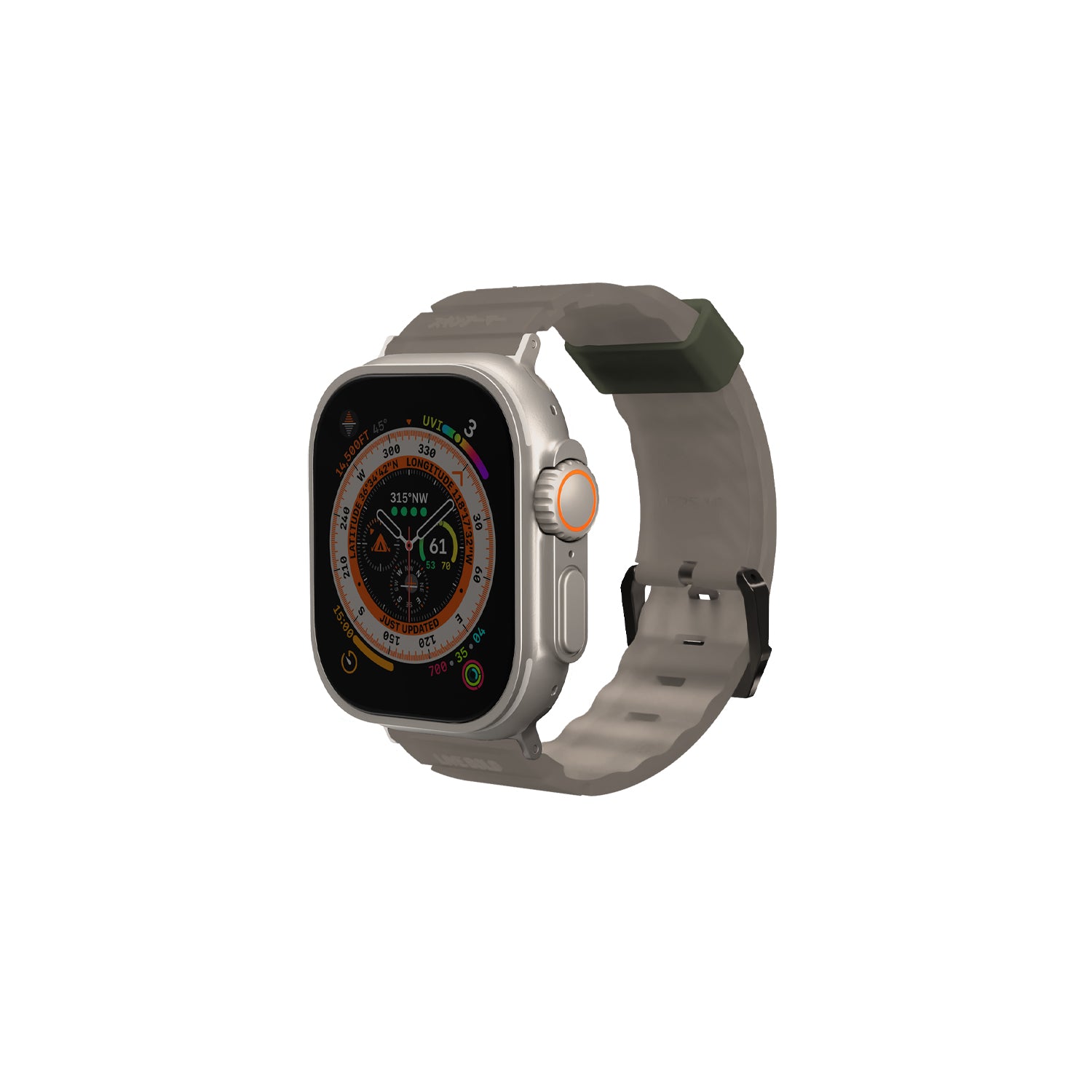 Apple Watch 7 45mm SkinArma Shokku Silikon Kordon Krem