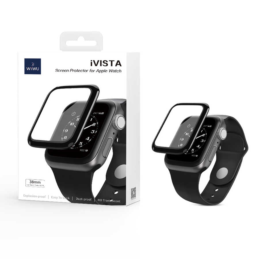 Apple Watch 7 45mm Wiwu iVista Watch Ekran Koruyucu Siyah