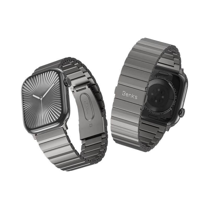 Apple Watch Ultra 49mm Benks Aero Titan Serisi Titanyum Metal Kordon Titanyum