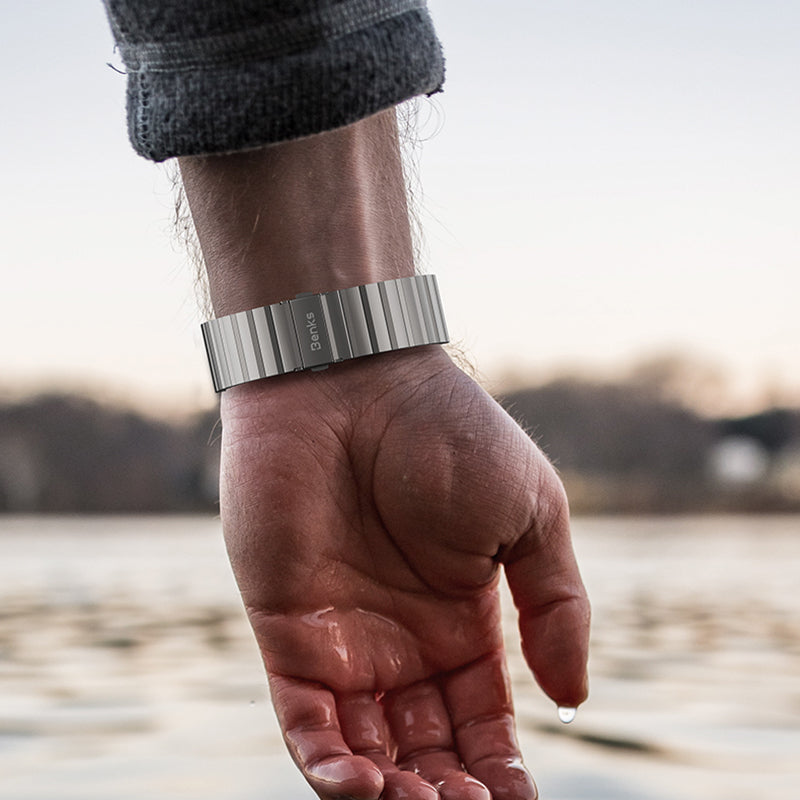 Apple Watch Ultra 49mm Benks Aero Titan Serisi Titanyum Metal Kordon Titanyum