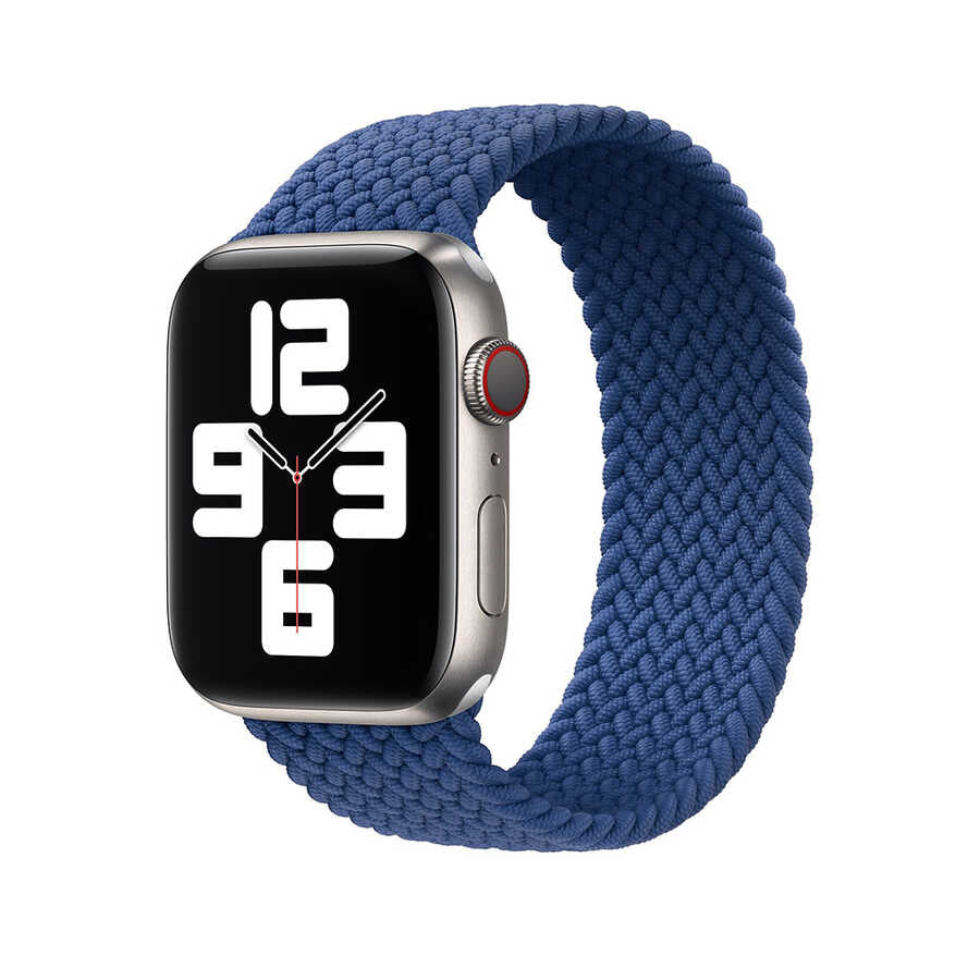 Apple Watch Ultra 49mm Kordon Wiwu Braided Solo Loop Large Strap Kayış Yeşil