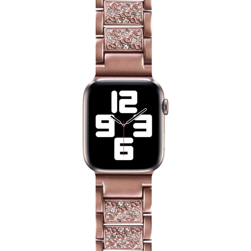 Apple Watch Ultra 49mm Kordon Wiwu Three Beads Set Auger Metal Strap Kayış Mavi