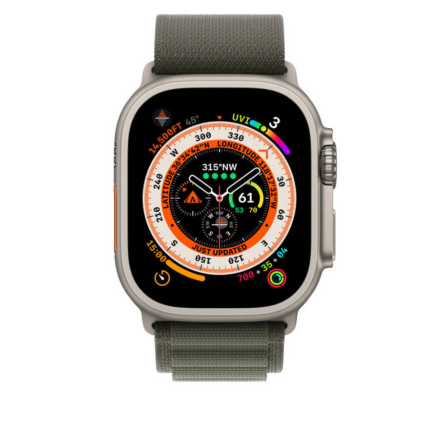 Apple Watch Ultra 49mm Kordon Wiwu WU-01 Hasır Örgü Strap Kayış Turuncu