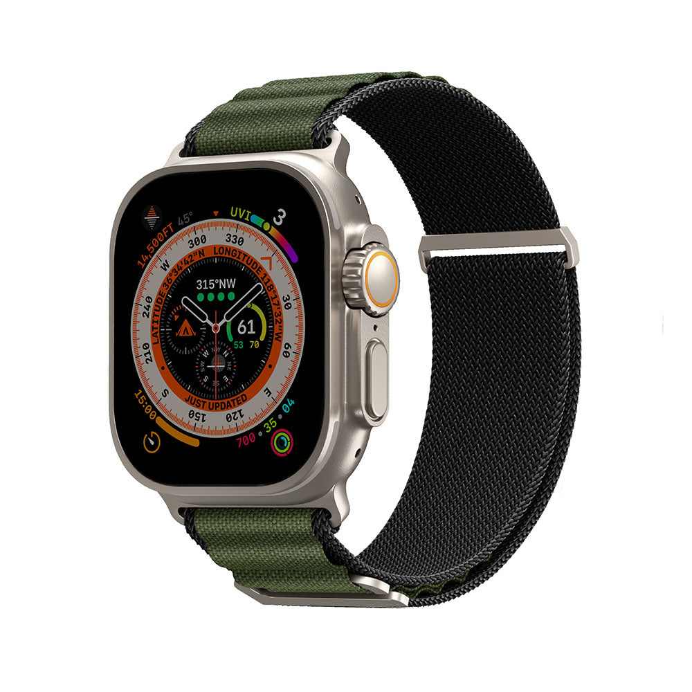 Apple Watch Ultra 49mm SkinArma Kobu Hasır Kordon Siyah