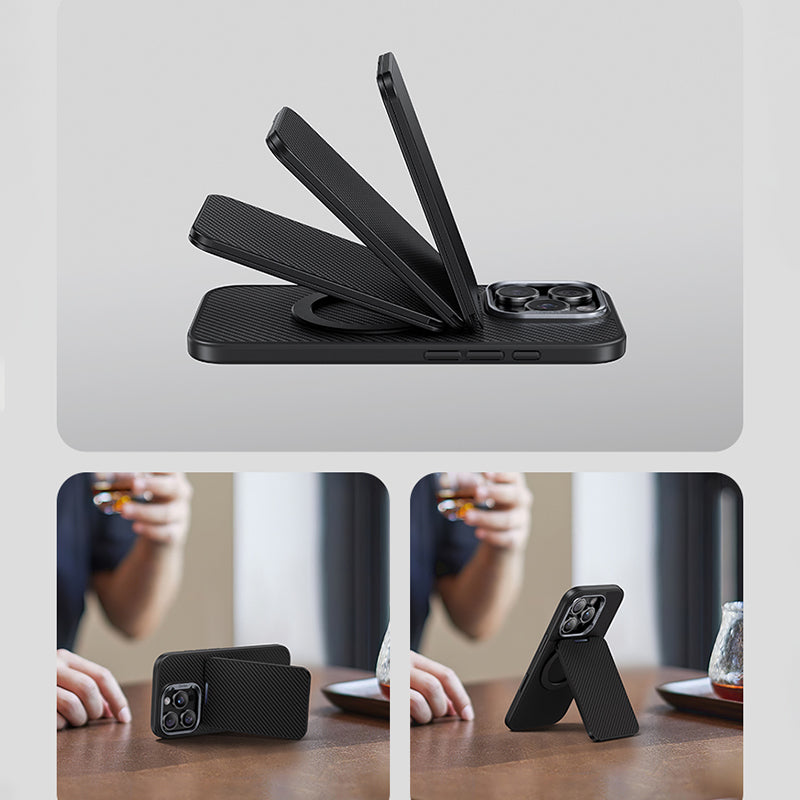 Benks ArmorGo 600D Aramid Fiber Magnetik Standlı Kartlık Gri