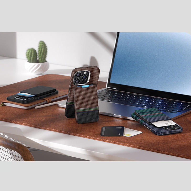 Benks ArmorGo 600D Aramid Fiber Magnetik Standlı Kartlık Siyah