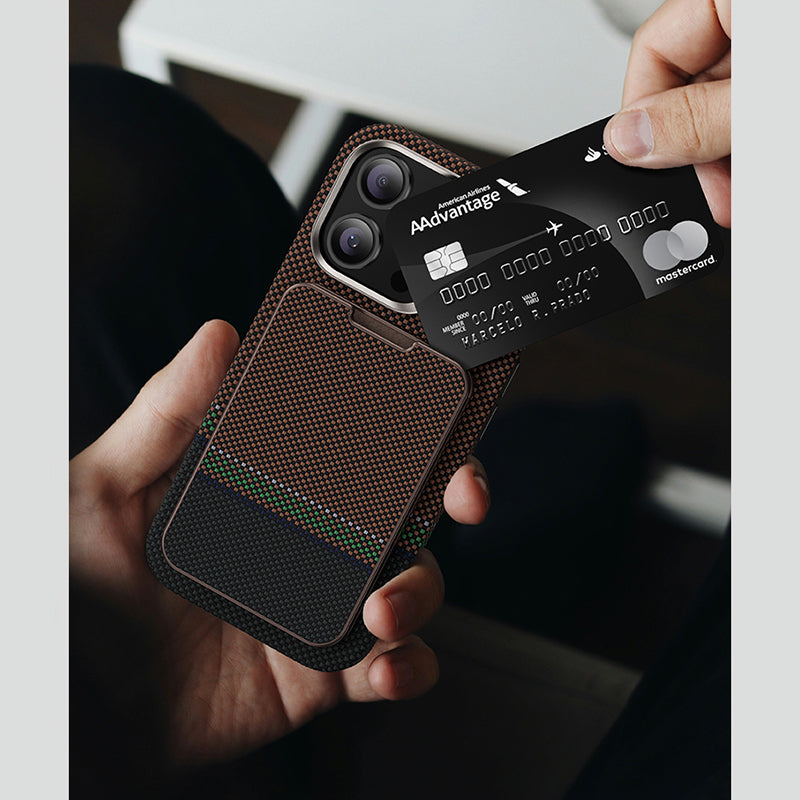 Benks ArmorGo 600D Aramid Fiber Magnetik Standlı Kartlık Gri