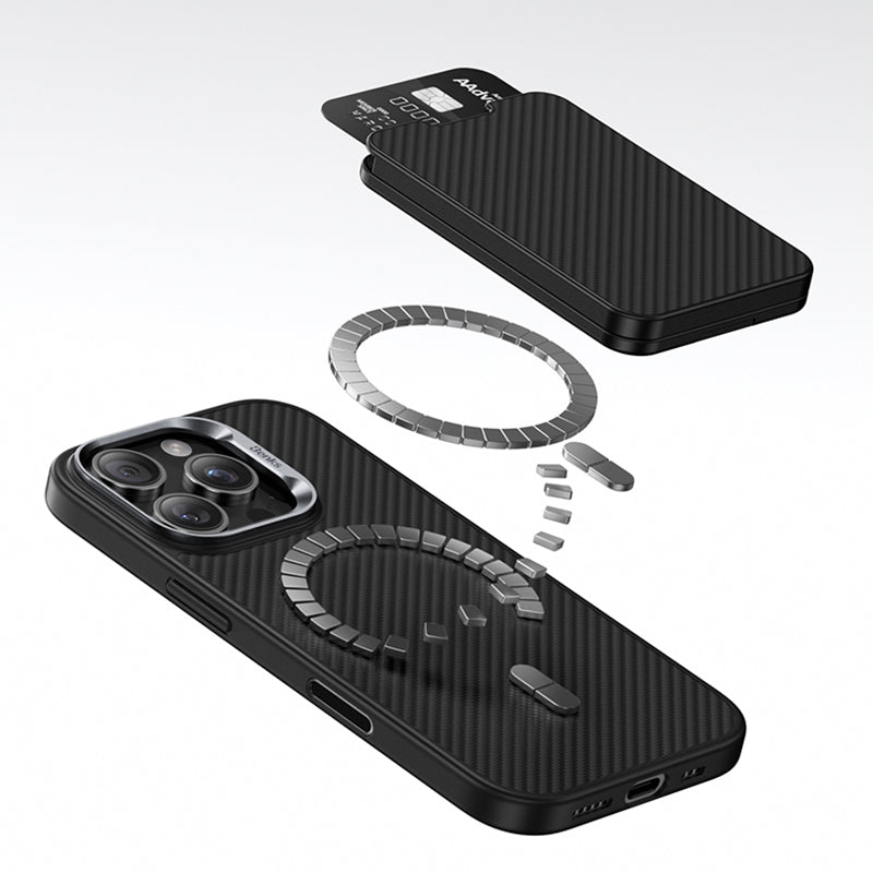 Benks ArmorGo 600D Aramid Fiber Magnetik Standlı Kartlık Kahverengi