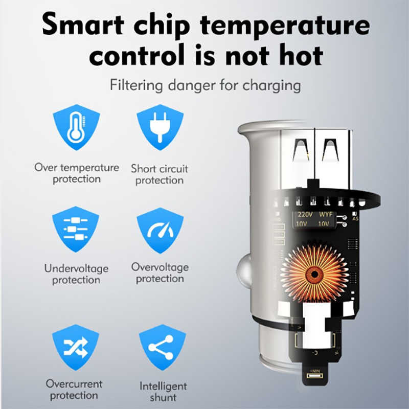 Benks C27 Dual Usb Araç Şarj Aleti 4.8A Gri