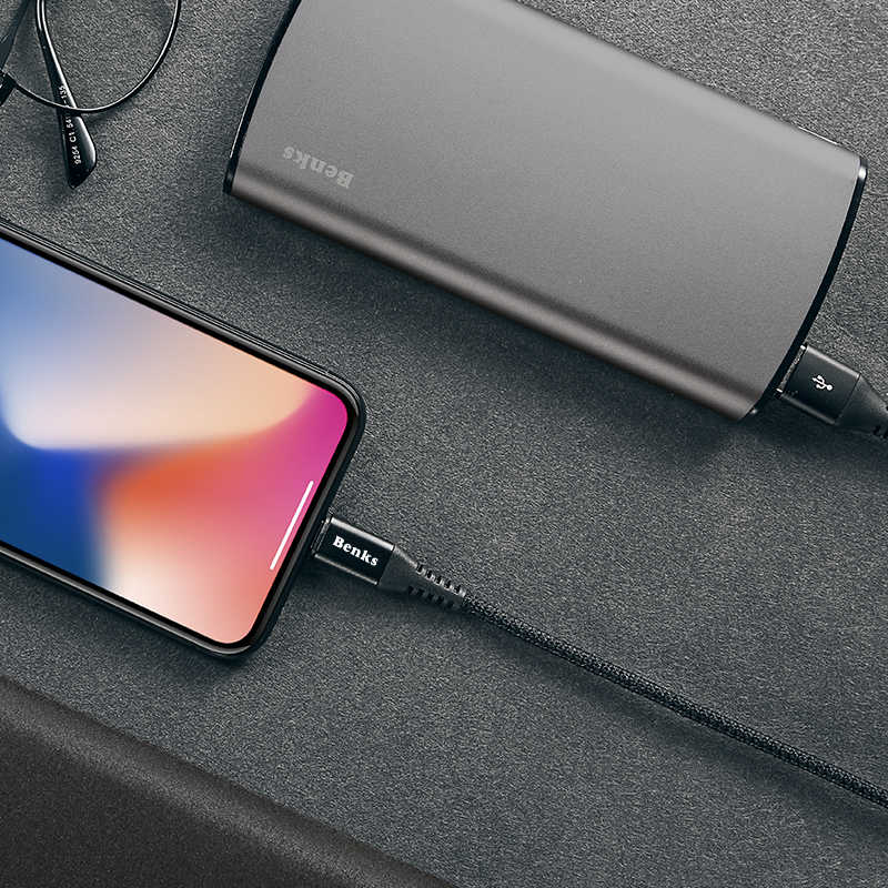 Benks D26 Lightning Usb Kablo 1.8M Kırmızı
