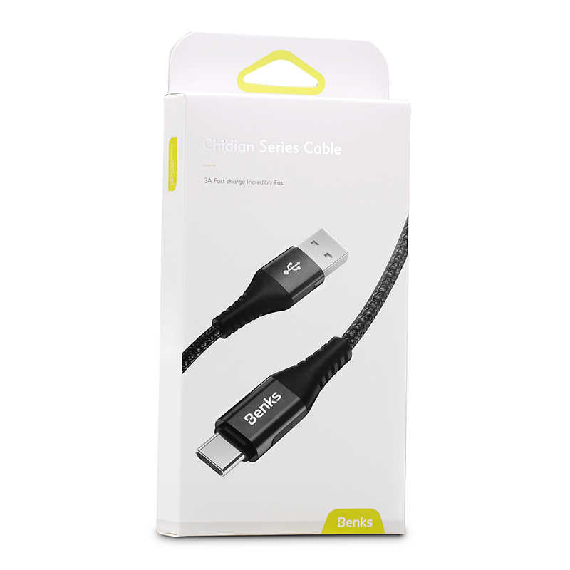 Benks D26 Type-C Usb Kablo 1.2M Siyah