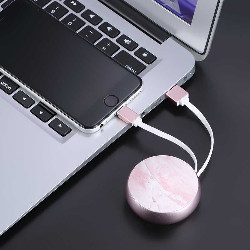 Benks D28 Retractable Lightning Kablo Rose Gold