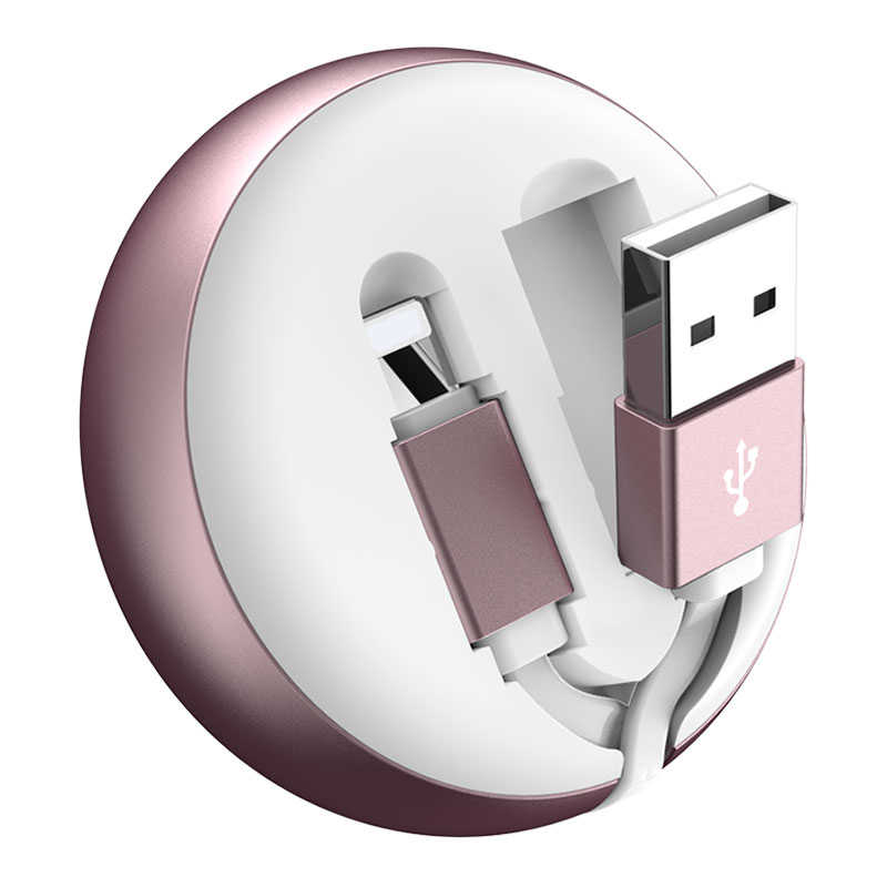 Benks D28 Retractable Lightning Kablo Rose Gold