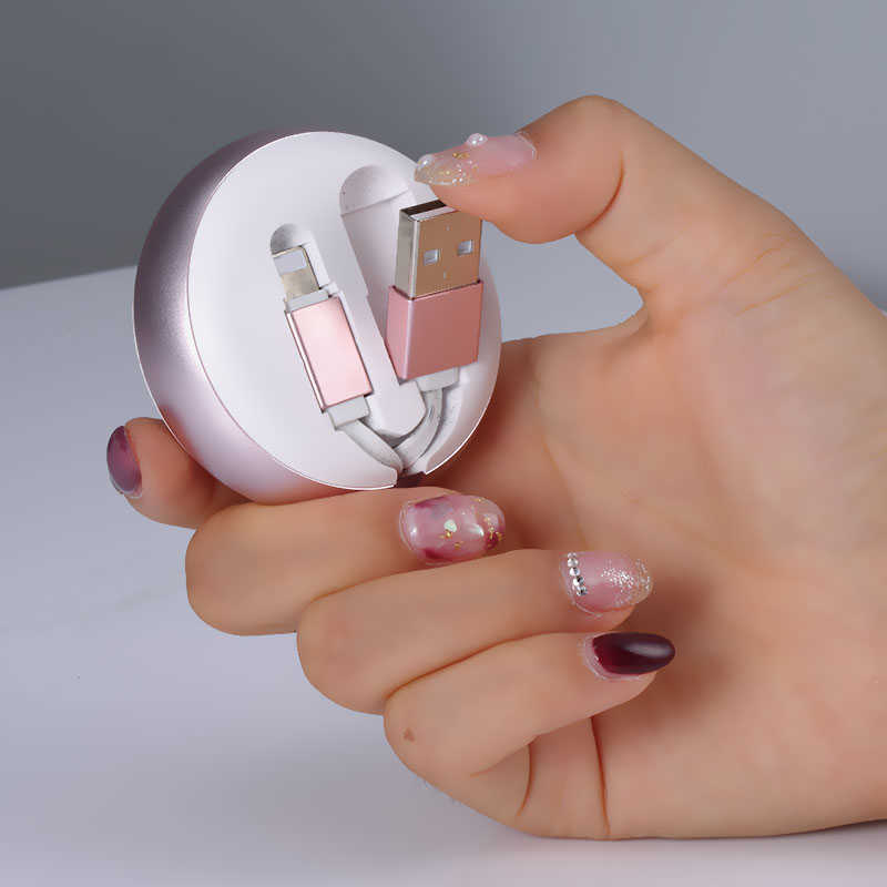 Benks D28 Retractable Lightning Kablo Rose Gold