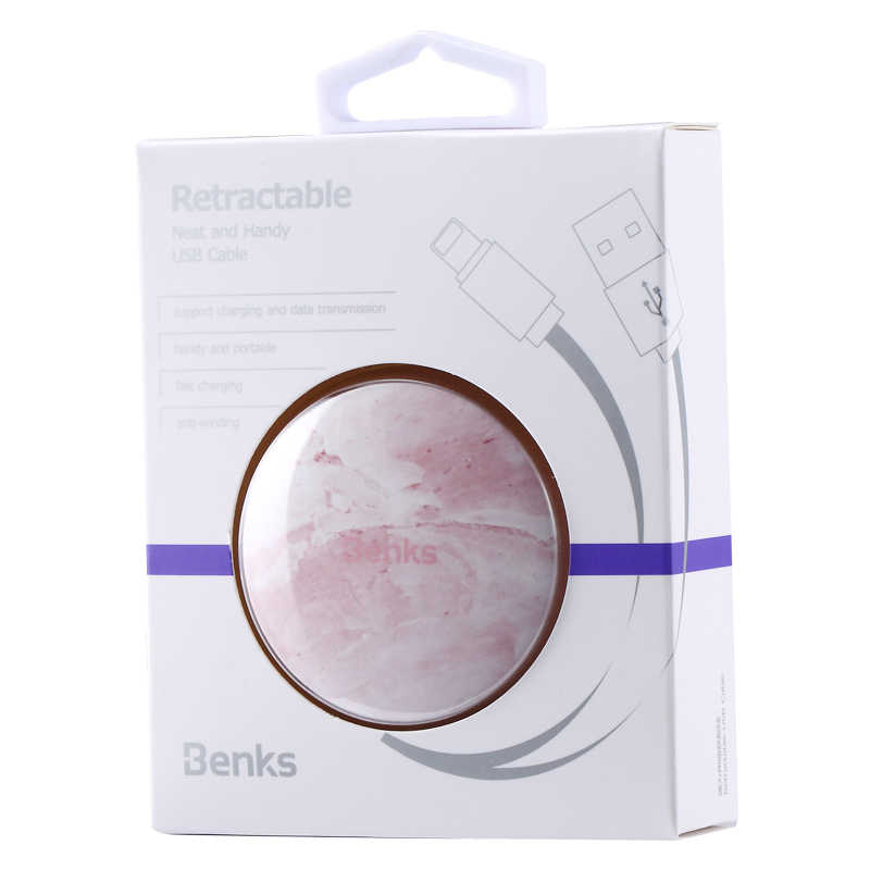 Benks D28 Retractable Lightning Kablo Rose Gold