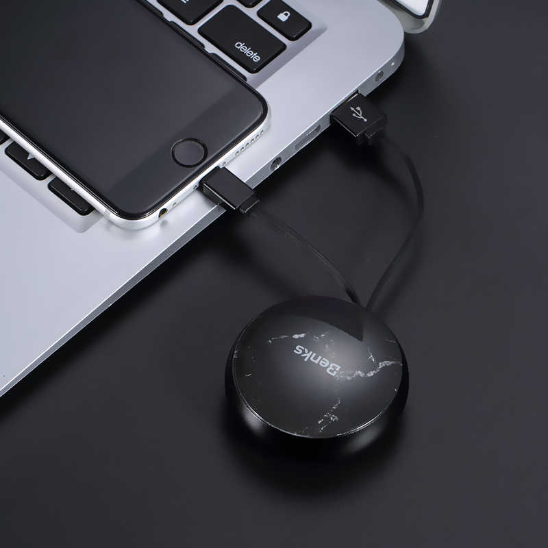 Benks D28 Retractable Lightning Kablo Rose Gold