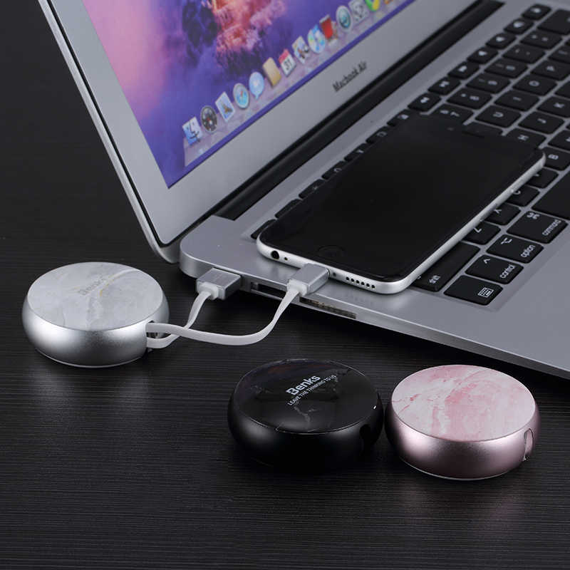 Benks D28 Retractable Lightning Kablo Siyah