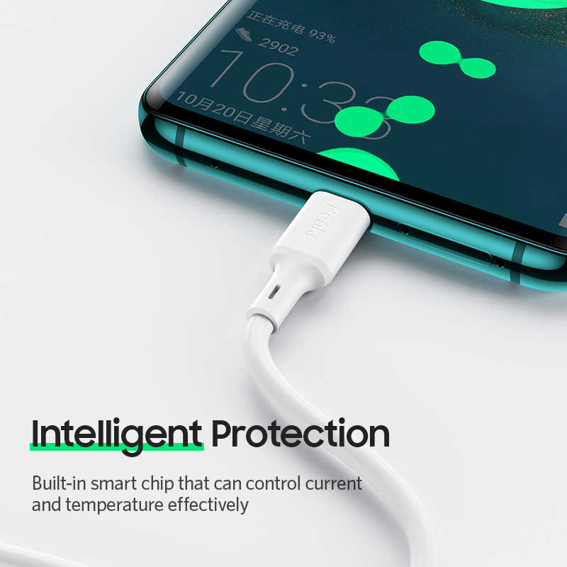 Benks D35 Type-C Fast Charging Usb Kablo 1.2M Beyaz