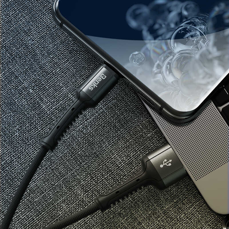 Benks D38 Type-C Usb Kablo Siyah