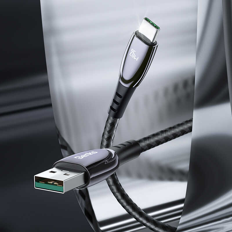 Benks D40 25W Type-C Usb Kablo 1.2M Siyah