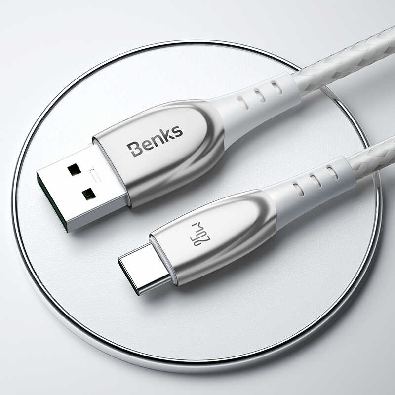 Benks D40 25W Type-C Usb Kablo 1.2M Beyaz