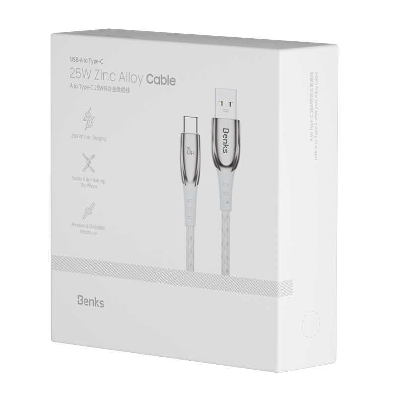 Benks D40 25W Type-C Usb Kablo 1.2M Siyah