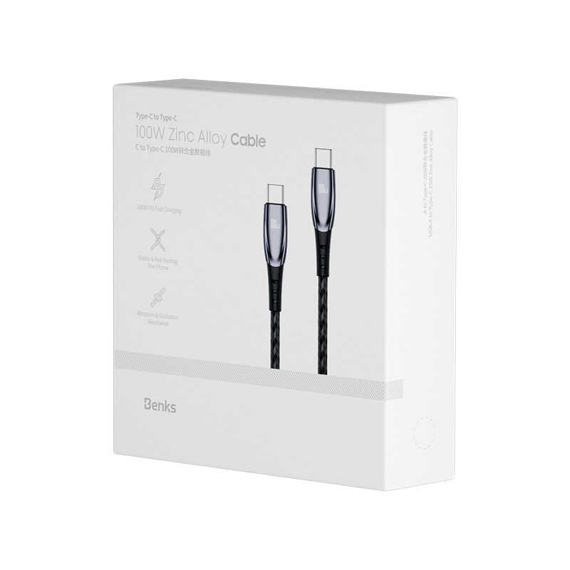 Benks D41 100W Type-C To Type-C Kablo 2M Siyah