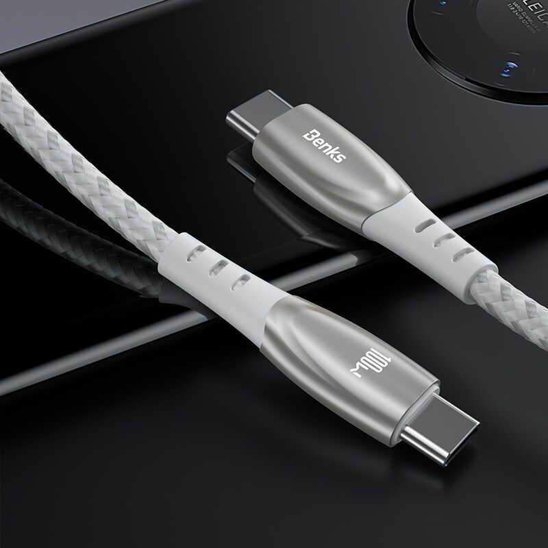 Benks D41 100W Type-C To Type-C Kablo 2M Beyaz