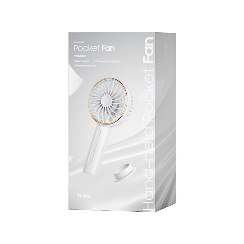 Benks F22 Soğutucu Mini Vantilatör 3 Kademeli Portatif Soğutucu Fan Beyaz