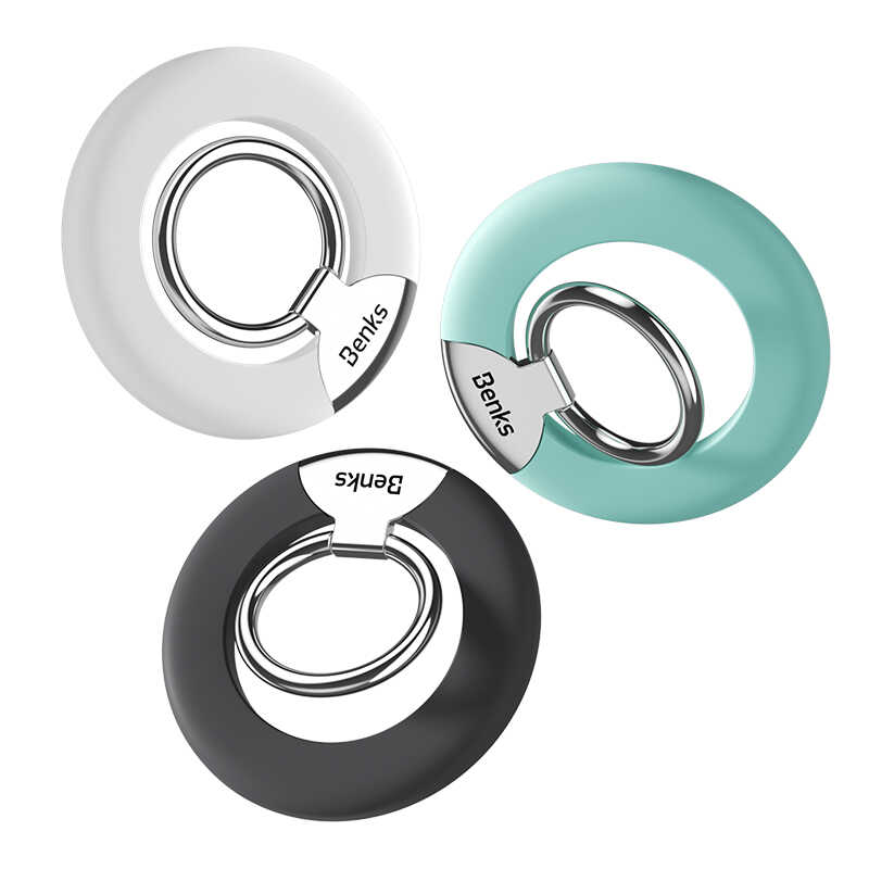 Benks L42 Magnetik Telefon Yüzük Tutucu Aparat Beyaz