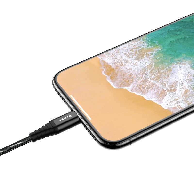 Benks M09 MFI Lightning Kablo Siyah