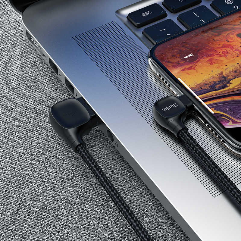 Benks M12 MFI Lightning Kablo 1.2M Beyaz