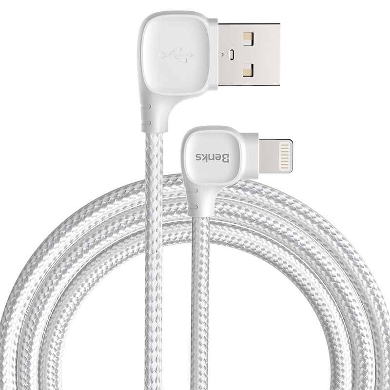 Benks M12 MFI Lightning Kablo 1.2M Beyaz