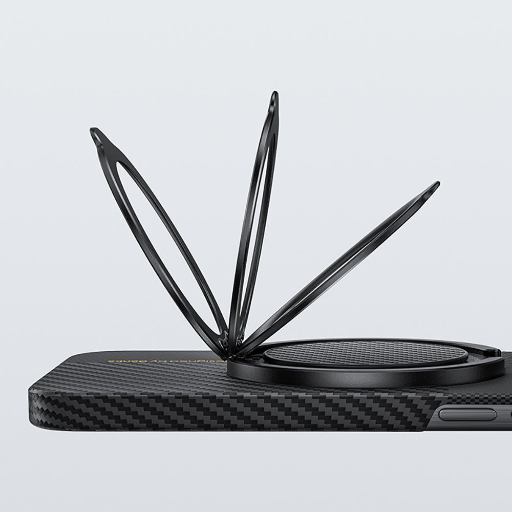 Benks Magnetik Özellikli 360 Derece Dönebilen Karbon Fiber Tasarımlı 600D Parmak Ring Stand Siyah