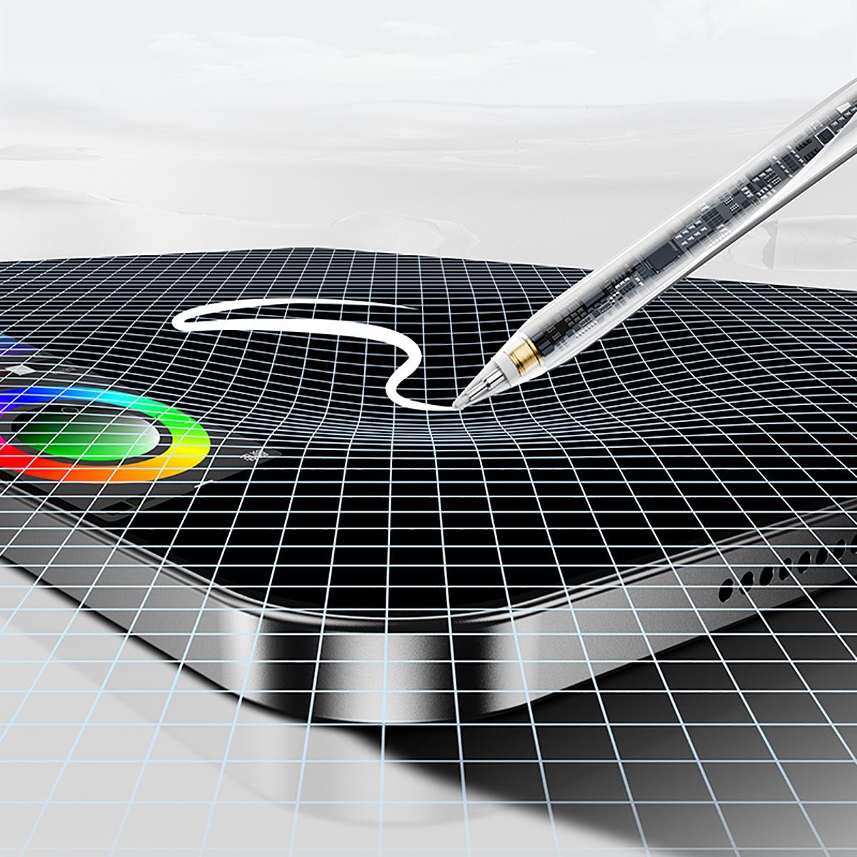 Benks Magnetik Wireless Şarj Özellikli Palm Rejection Kapasitif Dokunmatik Çizim Kalemi Beyaz