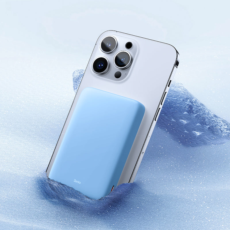 Benks MP07 M-safe Magnetik İnce Tasarımlı Powerbank 10000mAh iPhone 12-13-14 Serisi Siyah