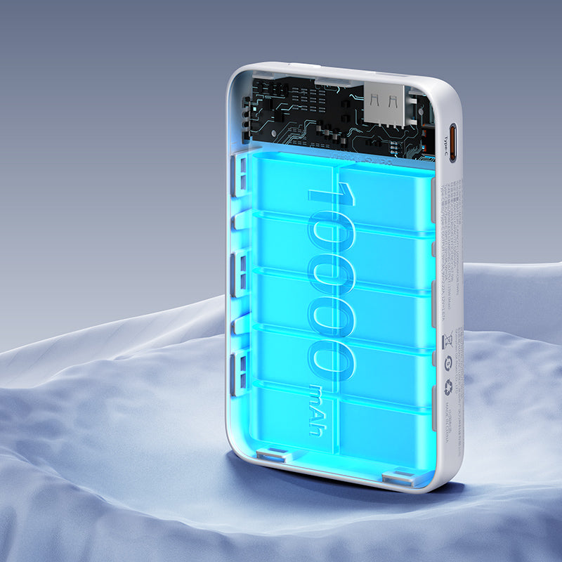 Benks MP08 M-safe Magnetik Standlı İnce Tasarımlı Powerbank 10000mAh Beyaz