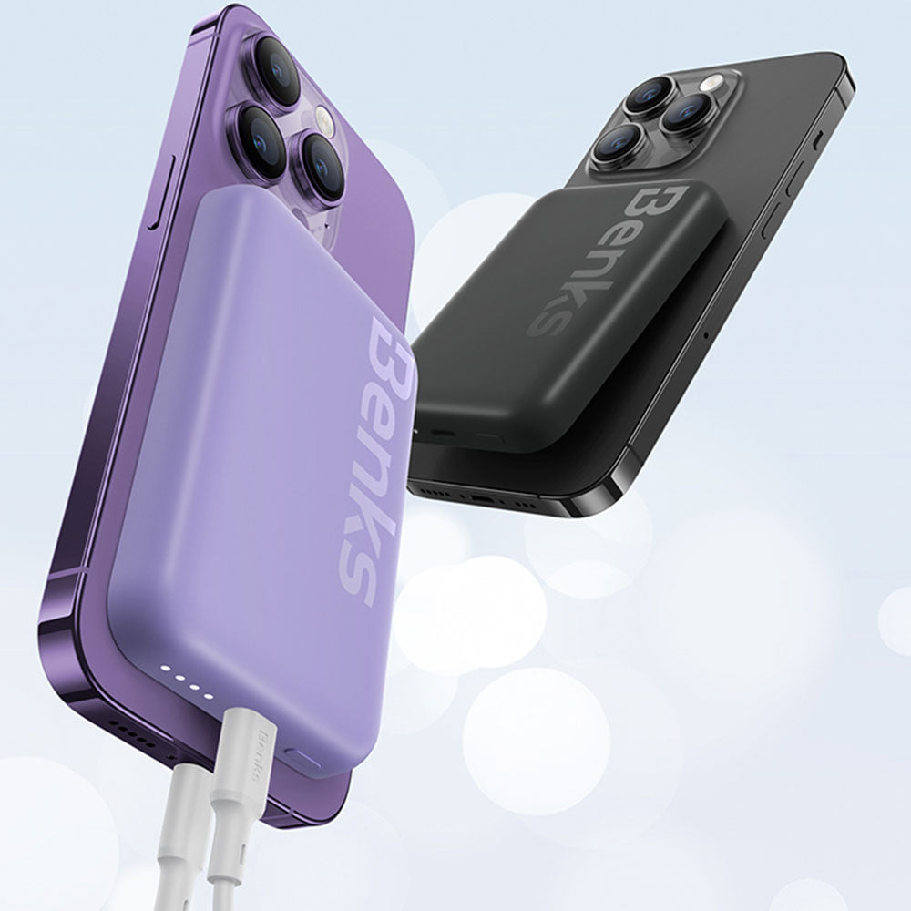 Benks MP10 M-safe Magnetik İnce Tasarımlı Powerbank 6000mAh Mor