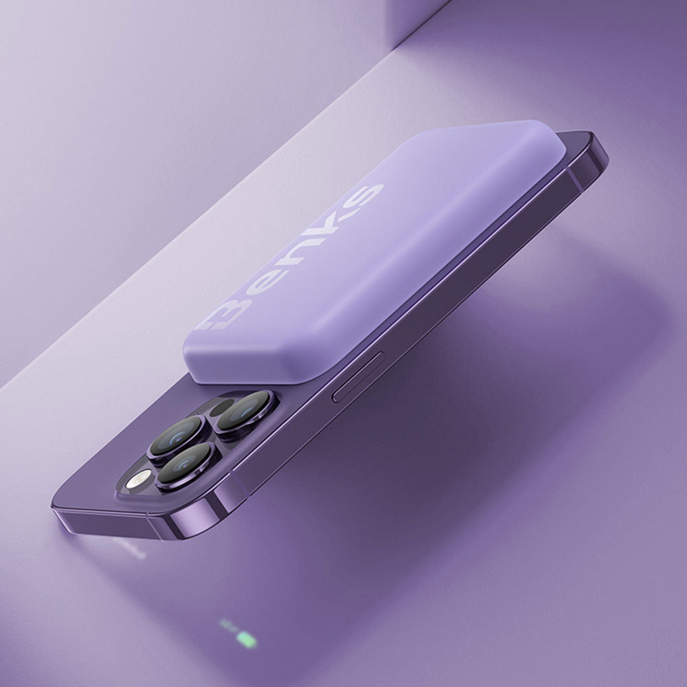 Benks MP10 M-safe Magnetik İnce Tasarımlı Powerbank 6000mAh Mor