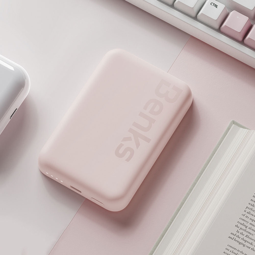 Benks MP10 M-safe Magnetik İnce Tasarımlı Powerbank 6000mAh Pembe