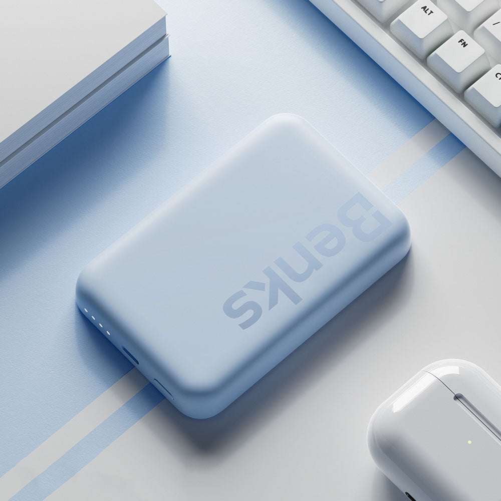 Benks MP10 M-safe Magnetik İnce Tasarımlı Powerbank 6000mAh Mavi