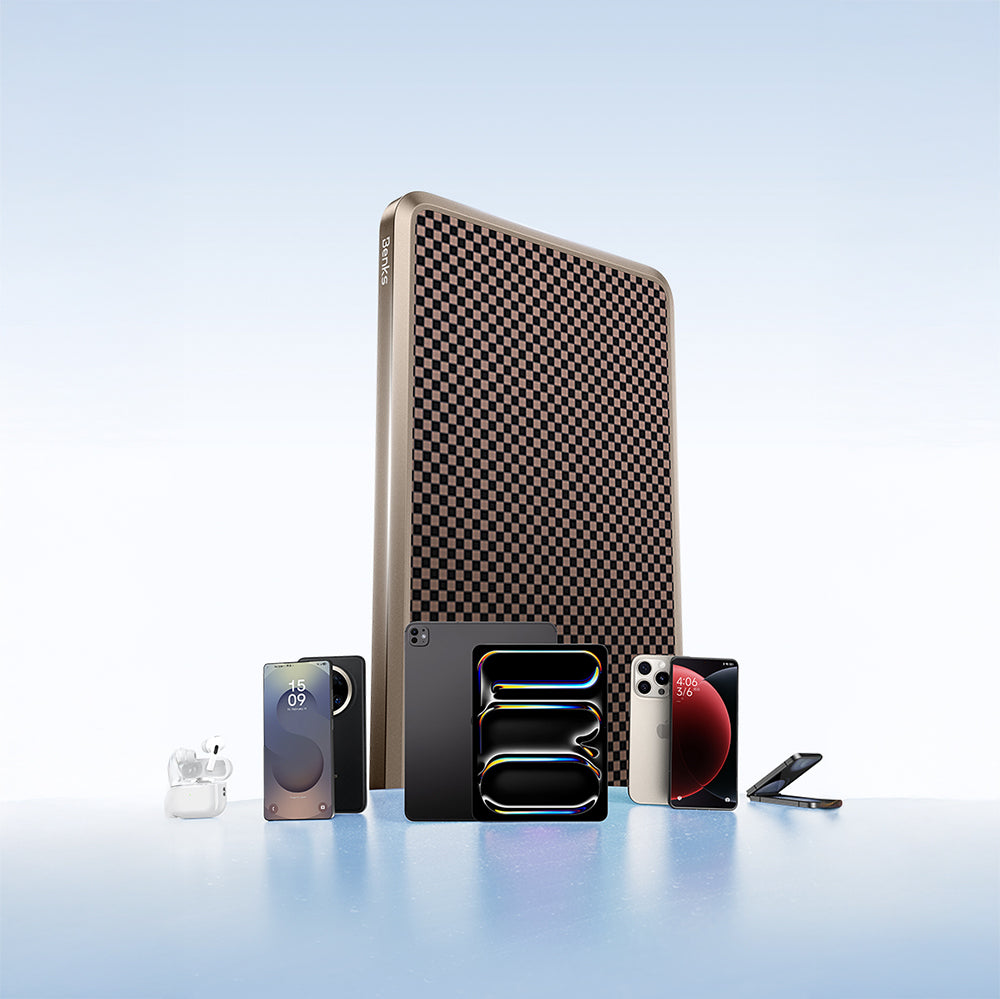 Benks MP15 ArmorGo M-safe Şarj Özellikli Ultra İnce ArmorTint Serisi Aramid Fiber Powerbank 15W 5000mAh Gold